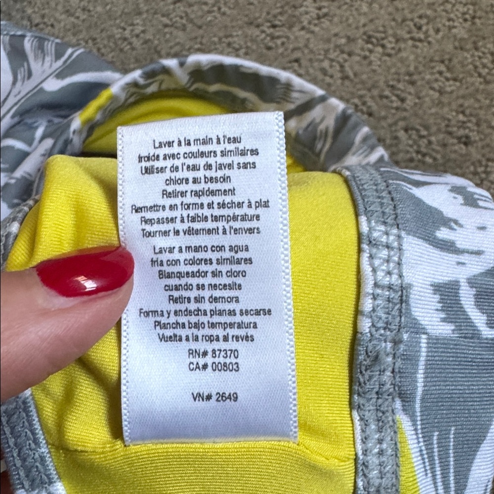 All Goddess Bra Gray White Yellow Palm Print super rare XS - Picture 4 of 4
